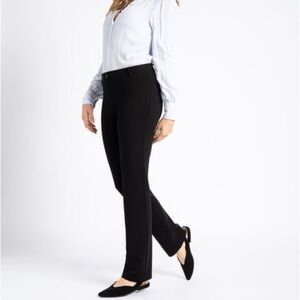 Betabrand Women's Black Straight Leg Pants